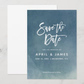 Ombre Niets Fancy Just Love Brush Typografie Save The Date (Voorkant / Achterkant)