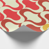 Ombre Ogee-patroon in Sinaasappel, mandarijn en ro Cadeaupapier (Hoek)