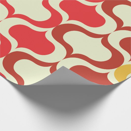 Ombre Ogee-patroon in Sinaasappel, mandarijn en ro Cadeaupapier (Hoek)