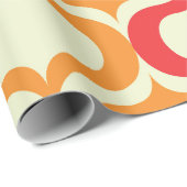 Ombre Ogee-patroon in Sinaasappel, mandarijn en ro Cadeaupapier (Rol Hoek)