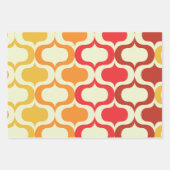 Ombre Ogee-patroon in Sinaasappel, mandarijn en ro Inpakpapier Vel (Voorkant)