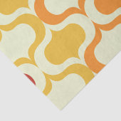 Ombre Ogee-patroon in Sinaasappel, mandarijn en ro Tissuepapier (Detail)