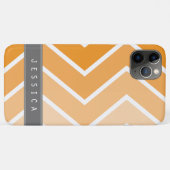 Ombre Oranje Zig Zag Chevrons Pattern Case-Mate iPhone Case (Achterkant (horizontaal))
