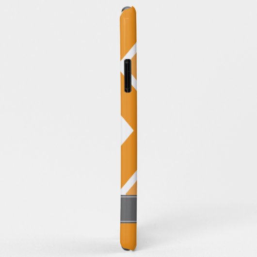 Ombre Oranje Zig Zag Chevrons Pattern Case-Mate iPhone Case (Achterkant/rechts)