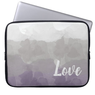 Ombre Paars en Gray Love Graceful Gradient Laptop Sleeve