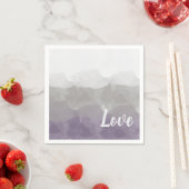 Ombre Paars en Gray Love Graceful Gradient Servet (Insitu)