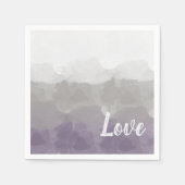 Ombre Paars en Gray Love Graceful Gradient Servet (Voorkant)