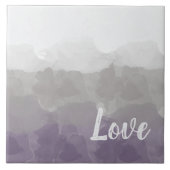 Ombre Paars en Gray Love Graceful Gradient Tegeltje (Voorkant)