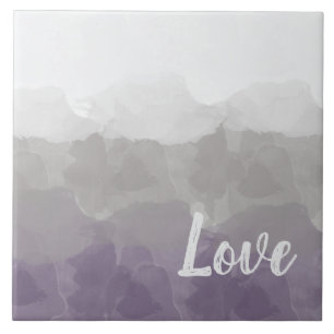 Ombre Paars en Gray Love Graceful Gradient Tegeltje