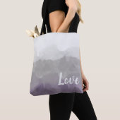 Ombre Paars en Gray Love Graceful Gradient Tote Bag (Dichtbij)