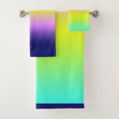 Ombre paars gele lente zomerkleuren bad handdoek (Insitu)