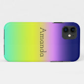 Ombre paars gele lente zomerkleuren Case-Mate iPhone case (Achterkant (horizontaal))