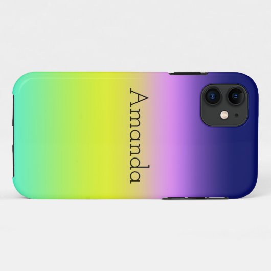 Ombre paars gele lente zomerkleuren Case-Mate iPhone case (Achterkant (horizontaal))