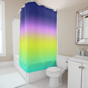 Ombre paars gele lente zomerkleuren douchegordijn