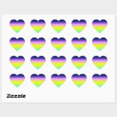 Ombre paars gele lente zomerkleuren hart sticker (Vel)