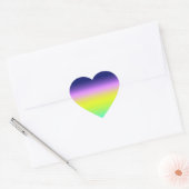 Ombre paars gele lente zomerkleuren hart sticker (Envelop)