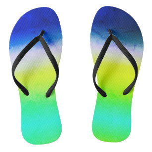 Ombre paars gele lente zomerkleuren teenslippers