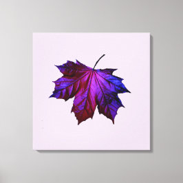 Ombre Paars Leaf Print op een verdraaid Canvas