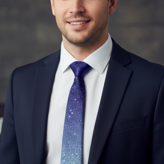 Ombre Paars Violet Trendy Glitter Stropdas