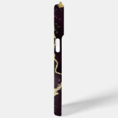 Ombre Paarse Bourgogne met goudmoderne monogram Case-Mate iPhone Case (Achterkant / Rechts)