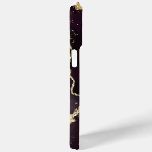 Ombre Paarse Bourgogne met goudmoderne monogram Case-Mate iPhone Case (Achterkant / Rechts)