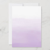 Ombre Paarse en zilveren Baby Prediction Kaart (Achterkant)