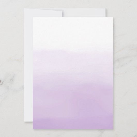 Ombre Paarse en zilveren Baby Prediction Kaart (Achterkant)