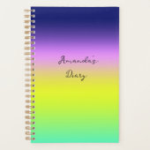 Ombre paarse gele lentzomerkleuren planner (Voorkant)