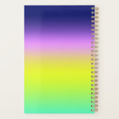 Ombre paarse gele lentzomerkleuren planner (Achterkant)