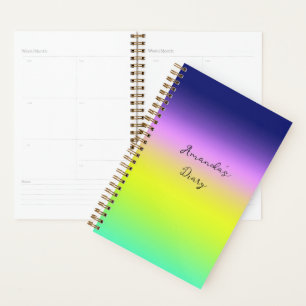 Ombre paarse gele lentzomerkleuren planner