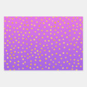 Ombre Paarse Gold Confetti Stippen Patroon Inpakpapier Vel (Voorkant 2)