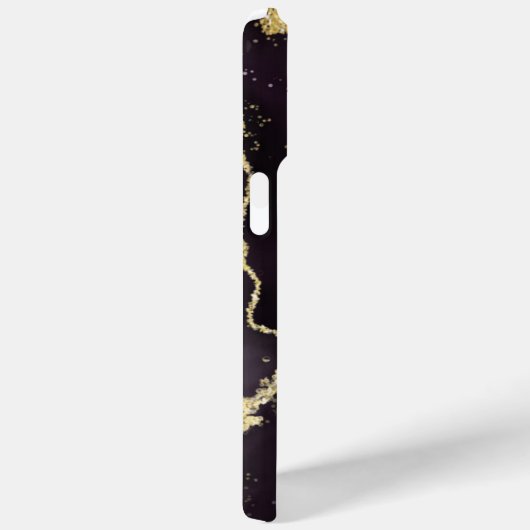 Ombre Paarse & gouden Moody Agaat Modern Monogram Case-Mate iPhone Case (Achterkant / Rechts)