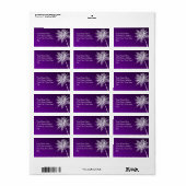 OMBRÉ PAARSE TROPISCHE PALMS Adres Etiket (Full Sheet)