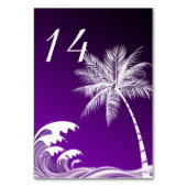 OMBRÉ PAARSE TROPISCHE PALMS Tabel Kaart (Achterkant)