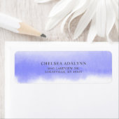 Ombre Paarse Waterverf minimalistisch terugkeeradr Etiket (Insitu)