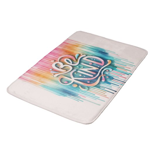 Ombre Paint druppelt vriendelijkheid in levendige  Badmat (Gekanteld)