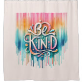 Ombre Paint druppelt vriendelijkheid in levendige Douchegordijn (Voorkant)