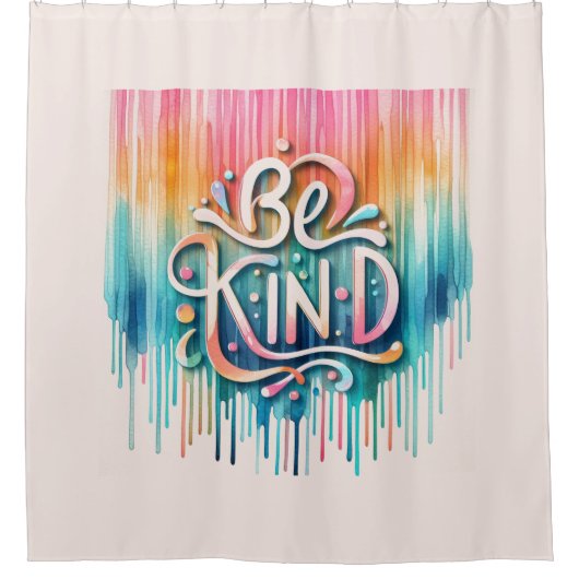 Ombre Paint druppelt vriendelijkheid in levendige Douchegordijn (Voorkant)