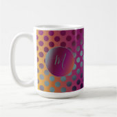 Ombre Passie Fruit Polka Dots Monogram Koffiemok (Links)