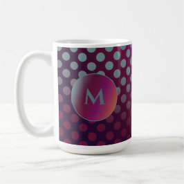 Ombre Passie Fruit Polka Dots Monogram Koffiemok
