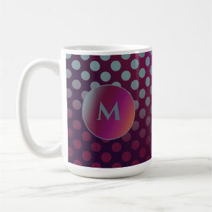 Ombre Passie Fruit Polka Dots Monogram Koffiemok