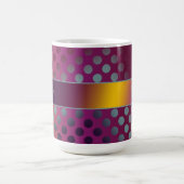 Ombre Passion Fruit Polka Dots gepersonaliseerd Koffiemok (Center)