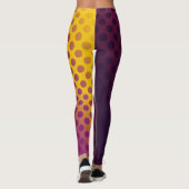 Ombre Passion Fruit Polka Dots Gold Fraasbesry Leggings (Achterkant)