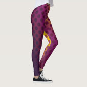 Ombre Passion Fruit Polka Dots Gold Fraasbesry Leggings (Rechts)