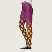 Ombre Passion Fruit Polka Dots Gold Fraasbesry Leggings (Links)