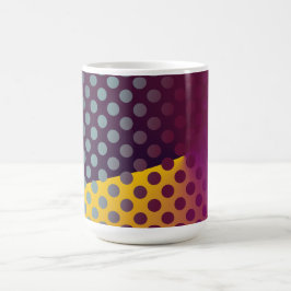 Ombre Passion Fruit Polka Dots Maroon Geel Blauwgr Koffiemok