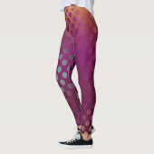 Ombre Passion Fruit Polka Dots maroon Yellow Blauw Leggings (Links)