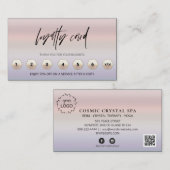 *~* Ombre Pastel Dank u dat u QR LOGO beloont Klantenkaartje (Voorkant / Achterkant)