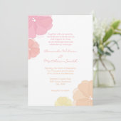 Ombre Pastel Floral Wedding Invitations Kaart (Staand voorkant)