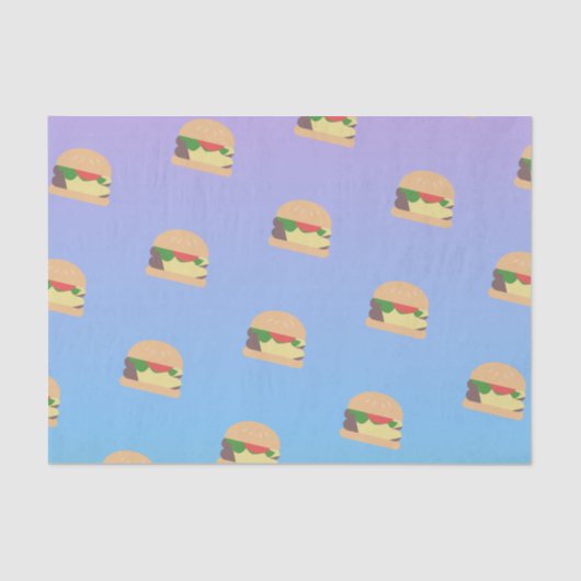 Ombre Pastel Hamburger Tissuepapier (Voorkant)